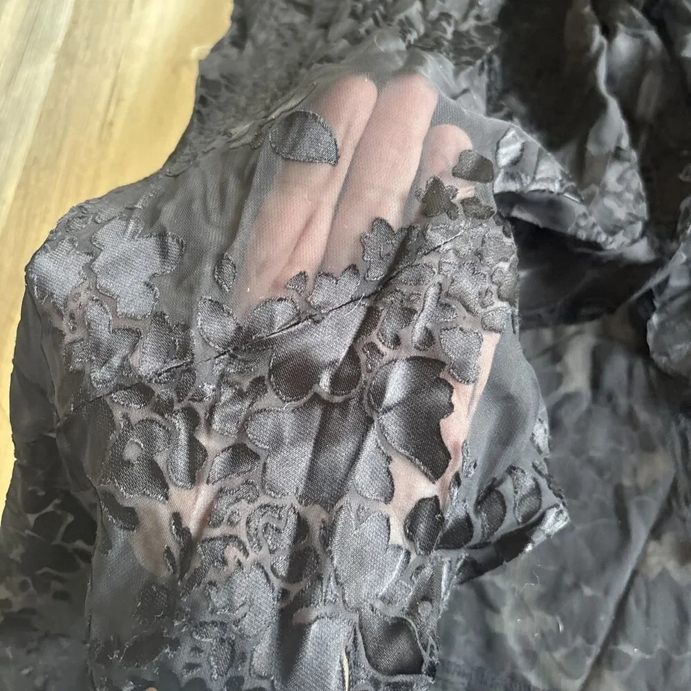 NWT White House Black Market Sleeveless Burnout Wrap Midi Dress Size 14 - Picture 6 of 11